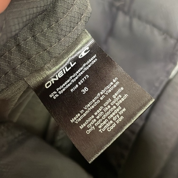 O’Neill Hybrid Shorts Black & Gray Size 36 - Picture 6 of 7